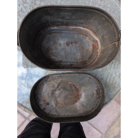 Vintage/Antique Aluminum Railroad  Miner Lunch Box Pail  Primitive Country Decor - Picture 6 of 8